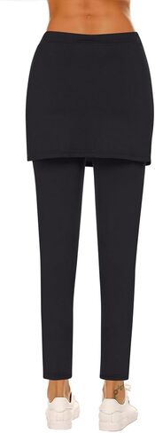 Skirted Leggings for Women Tennis Golf Skorts Capris Gym Yoga Athletic Skirt with Leggings Running Pickleball Clothing in Saudi Arabia
