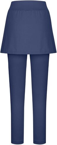 Skirted Leggings for Women Tennis Golf Skorts Capris Gym Yoga Athletic Skirt with Leggings Running Pickleball Clothing in Saudi Arabia