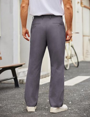 COOFANDY Mens Casual Pants Cotton Classic Fit Stretch Chino Pant Khaki Wrinkle Free Dress Slacks in Saudi Arabia