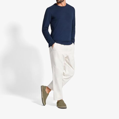 OLUKAI Moloa Hulu Men's Wool-Blend Slippers, Soft & Heathered Knit Slip On Shoes, Suede Leather Foxing, Drop-In Heel Design in Kuwait