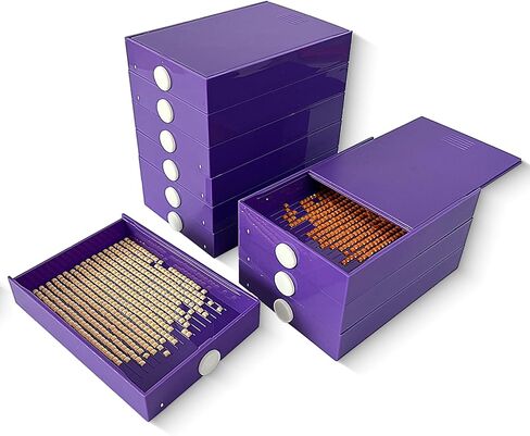 Diamond Painting Trays with Lids, Diamond Art Painting Tools and Accessories Kits for Adults, 4 Pack ABS Diamond Art Painting Bead Sorting Trays with Covers in Saudi Arabia