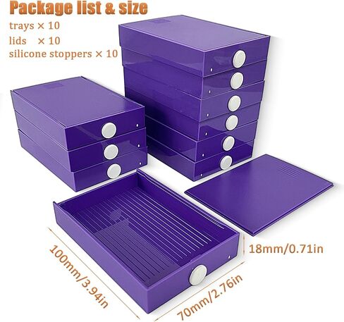 Diamond Painting Trays with Lids, Diamond Art Painting Tools and Accessories Kits for Adults, 4 Pack ABS Diamond Art Painting Bead Sorting Trays with Covers in Saudi Arabia