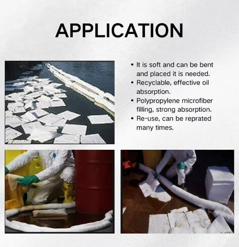 LIUNI Oil Only Absorbent Boom 5 Pack Oil Boom 5''x9.8' Boom Oil -Absorbing Fence That can be Used Repeatedly,20 Times Large Oil Absorption Clean Oil Spills (Size:15m-Pack of 5) in Saudi Arabia