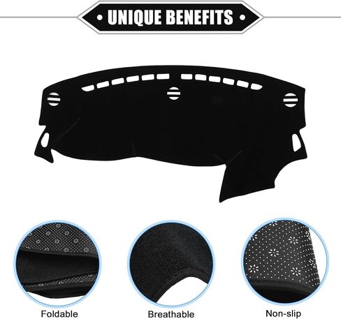 Dashboard Cover Compatible for Dodge Dart 2013-2016, Nonslip Polyester Red Dash Cover Mat Dash Board Protector Cover in Kuwait