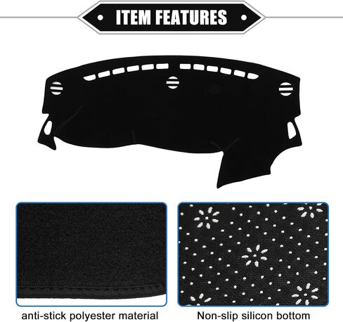 Dashboard Cover Compatible for Dodge Dart 2013-2016, Nonslip Polyester Red Dash Cover Mat Dash Board Protector Cover in Kuwait