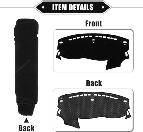 Dashboard Cover Compatible for Dodge Dart 2013-2016, Nonslip Polyester Red Dash Cover Mat Dash Board Protector Cover in Kuwait