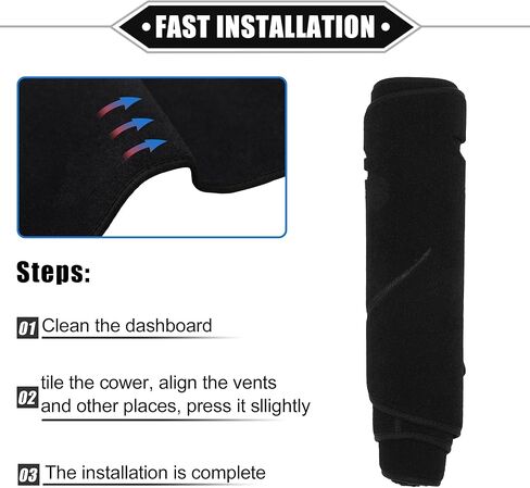 Dashboard Cover Compatible for Dodge Dart 2013-2016, Nonslip Polyester Red Dash Cover Mat Dash Board Protector Cover in Kuwait