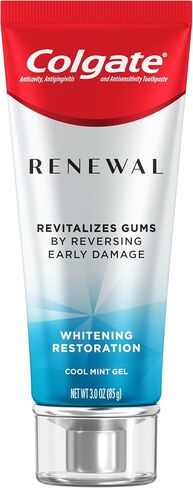 Colgate Renewal Gum Protection Whitening Toothpaste Gel, Mint Gel Toothpaste for Gingivitis and Teeth Whitening Restoration, Sugar Free, Enamel Safe, Gluten Free, Vegan, 2 Pack, 3 OZ Tubes in Saudi Arabia