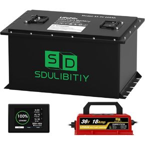 بطارية 48V 105AH Lithium Golf Golf Cart ، Smart 200A BMS المدمجة ، مع شاشة تعمل باللمس وتطبيق الهاتف المحمول ، 4000+ دورات LIFEPO4 قابلة لإعادة الشحن ، الحد الأقصى 10.24 كيلو وات ، مثالي لعربات الجولف in Kuwait