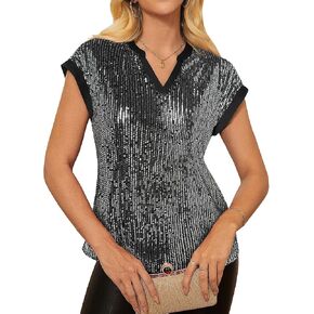 غريس كارين نساء ترتر قمم 2025 غلاف غلاف بريق بريق بريق الحزب بلوزات أرجل الخريف الخامس القمسيات الحفل الموسيقي in Kuwait