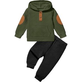 Toddler Baby Boy Clothes Long Sleeve Hoodie Sweatshirt Tops and Pants Sweatsuit Set Fall Winter Outfits 1-5T in Kuwait