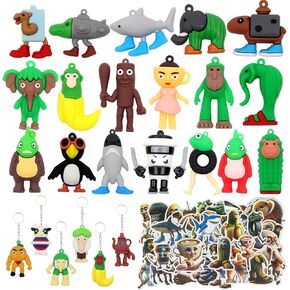 24Pcs Italian Brainrot Keychain 50Pcs Italian Brainrot Stickers Tralalero Tralala Ballerina Cappuccina Keychain and Stickers for Kateboard, Laptop, Water Bottle, Halloween Christmas Birthday Decor in Saudi Arabia