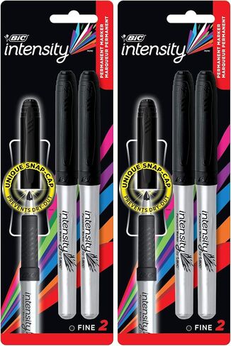 BIC Mark-It Permanent Marker, Fine Point, 2 Count, Black (GPMP21-Blk) in Saudi Arabia