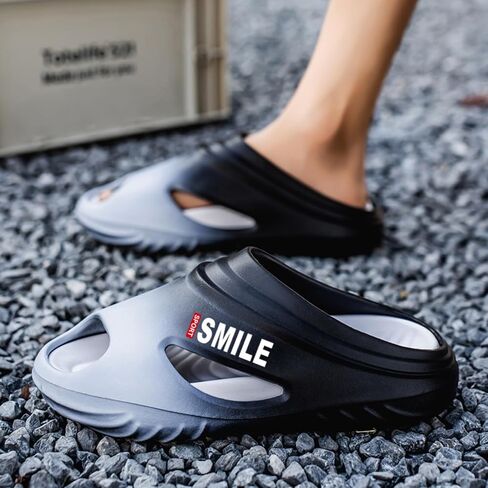 Men's Chunky - soled Clogs Garden Shoes, Lightweight Slip - On Slippers. Ideal for outdoor walking and summer beach outings. in Saudi Arabia