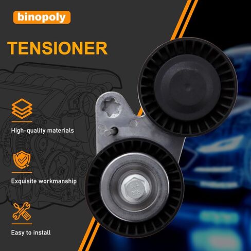 binopoly 39114 Drive Belt Tensioner Assembly With Pulley For 07-13 BMW 135I/335I/335IS/335XI/535I/535XI/M1 OE#89614 11287563927 11287563926 in Saudi Arabia