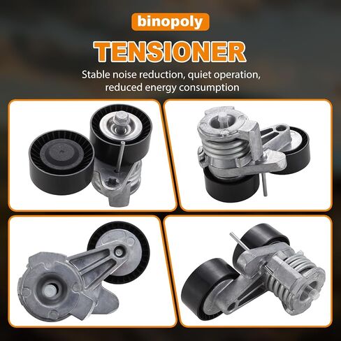 binopoly 39114 Drive Belt Tensioner Assembly With Pulley For 07-13 BMW 135I/335I/335IS/335XI/535I/535XI/M1 OE#89614 11287563927 11287563926 in Saudi Arabia