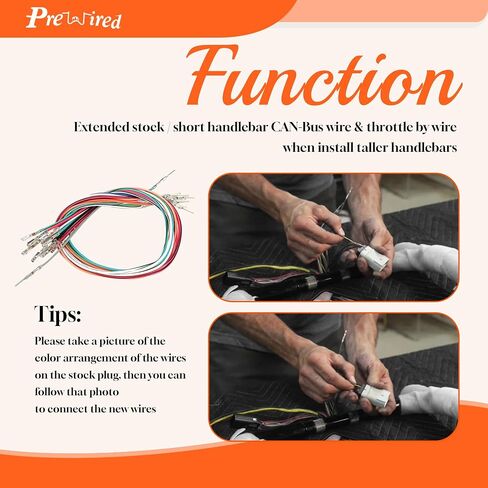 مجموعات تمديد الأسلاك من 14 بوصة إلى 16 بوصة من طرازات تمديد الأسلاك TBW TBW Throttle Tirling Extension for 2008-2013 Harley Touring Models with Batwing Fairing in Saudi Arabia