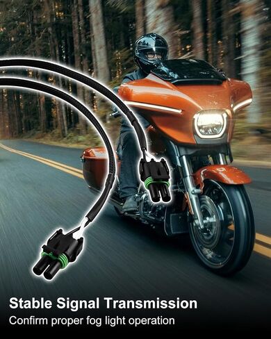 ULZOZN Fog Light Wire Harness Fit for Harley Davidson CVO 2023.5-Later Street Glide CVO/ST Road Glide 2024, Wiring Harness Fit for Baja s1/S2/Squadron Pro/Sport, Universal in Saudi Arabia