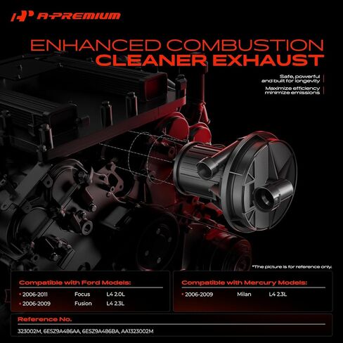 A-Premium Secondary Air Injection Smog Pump Compatible with Ford Fusion 2006-2009 2.3L, Focus 2006-2011 2.0L & Mercury Milan 2006-2009 2.3L in Saudi Arabia
