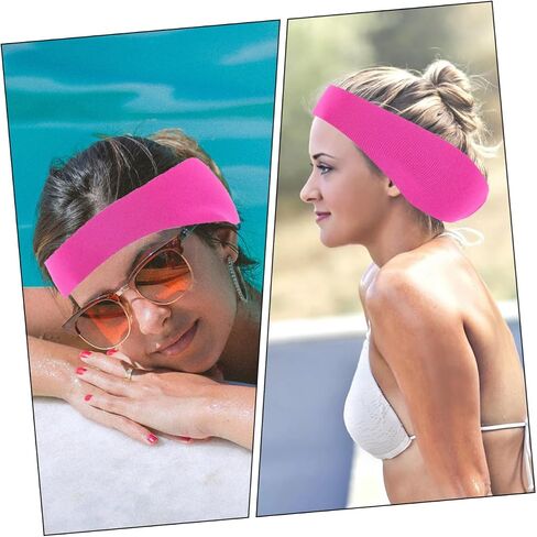 Totority 4pcs Swim Headbands for Ear Colored Diving Yoga Sports Headbands for Adults Boys and Girls Comfortable Elastic Hair Bands in Saudi Arabia