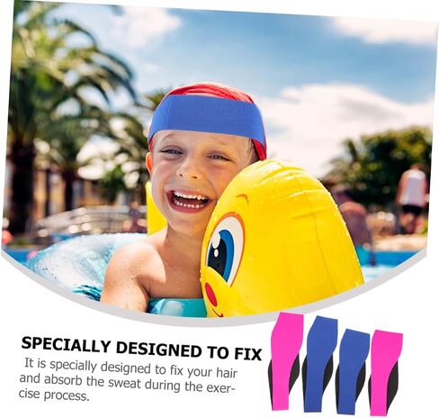 Totority 4pcs Swim Headbands for Ear Colored Diving Yoga Sports Headbands for Adults Boys and Girls Comfortable Elastic Hair Bands in Saudi Arabia