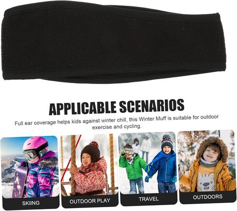 Toyvian 2pcs Breathable Headbands for Boy Girl Outdoor Ski Ear Warmers Sweat-absorbing Elastic Headbands for Running Cycling and Sports Activities Cold Weather in Saudi Arabia