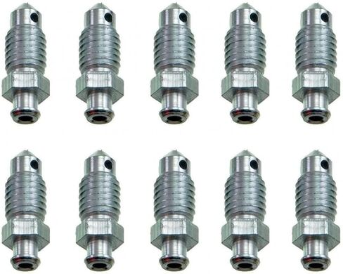 KarParts360 Brake Bleeder Screw | Treated Steel | Silver | 27.5MM Length | 1.5MM Thread Pitch | M10 by 1.5 Bolt Thread Size | Replacement for 18004702, J8129722 in Saudi Arabia
