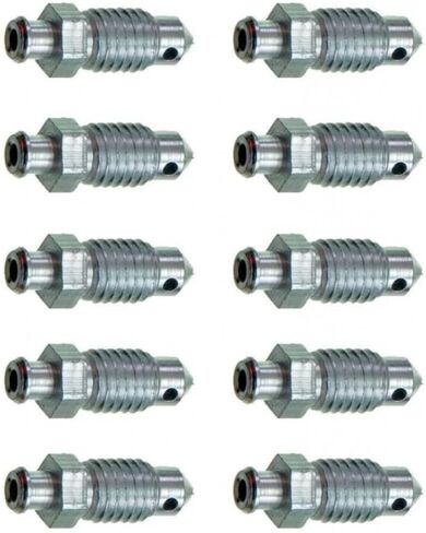 KarParts360 Brake Bleeder Screw | Treated Steel | Silver | 27.5MM Length | 1.5MM Thread Pitch | M10 by 1.5 Bolt Thread Size | Replacement for 18004702, J8129722 in Saudi Arabia