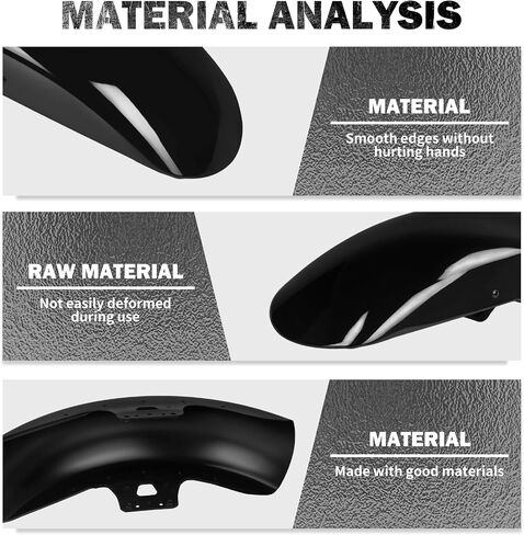 HDBUBALUS Motorcycle Front Fender Mudguards Fit for Harley Bagger Touring Road King Electra Glide Street Glide FLHR FLHX 1988-2023 Gloss Black in Saudi Arabia