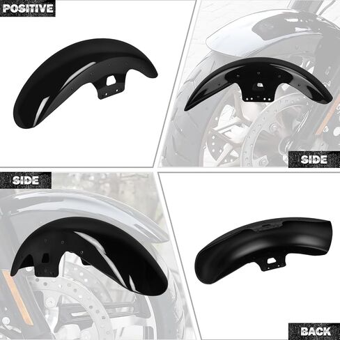 HDBUBALUS Motorcycle Front Fender Mudguards Fit for Harley Bagger Touring Road King Electra Glide Street Glide FLHR FLHX 1988-2023 Gloss Black in Saudi Arabia