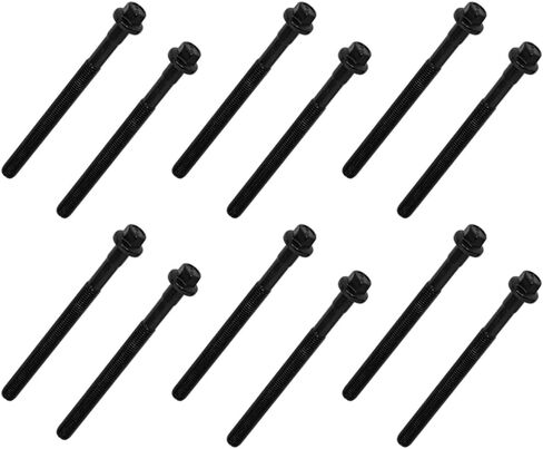 Hex Autoparts Cylinder Head Bolt Set Compatible with 6842347 Volvo S60 Cross Country V60 Cross Country XC90 XC60 XC70 S80 S40 V70 1998-2016 850 93-97 Carbon Steel of Grade Level 10.9 Phosphating 12pcs in Saudi Arabia