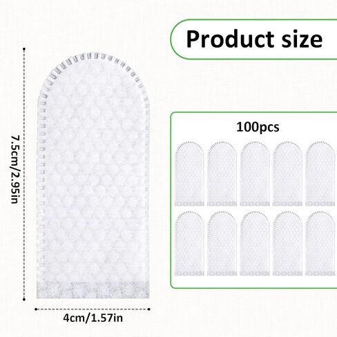 100 Pcs Cotton Finger Cots Finger Covers Protection for Finger Tips Comfortable and Breathable Wear-Resistant for Nails Cleaning Injured Fingers and Work (White) in Saudi Arabia