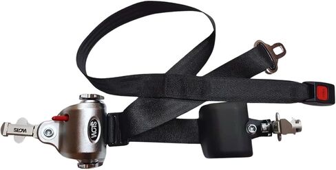WOTS Lap & Shoulder Belt with Retractor |Ideal for Mini-Vans, Mobility Vans | Thicker Webbing, Self-Tensioning, Auto-Locking, Easy Installation, Light Weight, Auto-Rectractable | SAE J2249 Compliant in Saudi Arabia