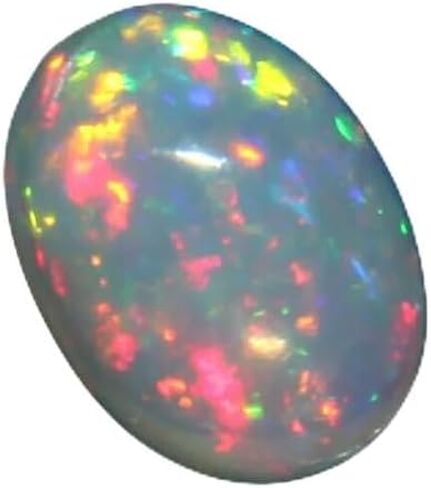 Natural Ethiopian Multi Fire Opal Cabochon Gemstone Oval Shape 6x8 mm 1 Piece for Jewelry Making in Saudi Arabia