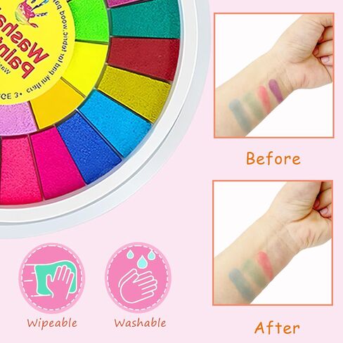 36 Colors Finger Paint Kit,Washable Funny Finger Painting Kit with Book,Art Painting Supplies for Painting DIY Crafts,Early Learning,Travel Activities,Gifts in Saudi Arabia