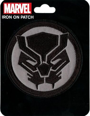 Marvel Black Panther Patch Mask Logo Embroidered Iron On in Saudi Arabia