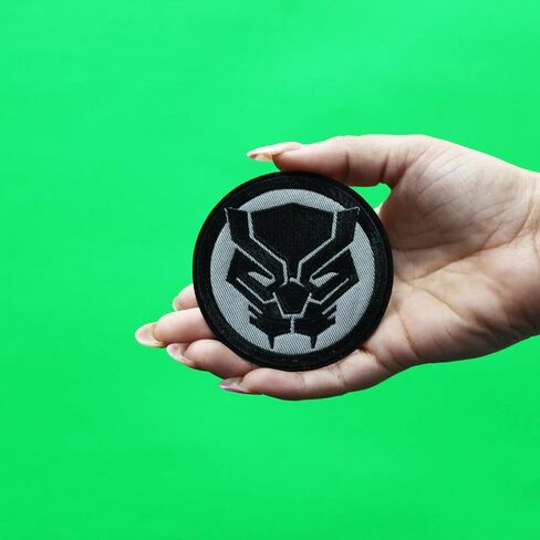 Marvel Black Panther Patch Mask Logo Embroidered Iron On in Saudi Arabia