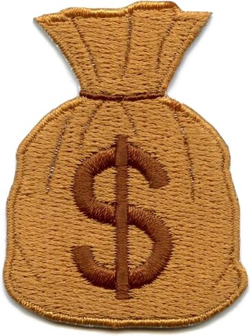 Money Bag Patch Hat Patch Embroidered Iron On - SMALL in Saudi Arabia