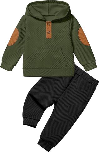Toddler Baby Boy Clothes Long Sleeve Hoodie Sweatshirt Tops and Pants Sweatsuit Set Fall Winter Outfits 1-5T in Kuwait