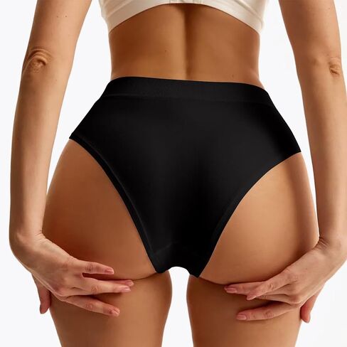Thongs for Women High Waisted No Seam Panties Comfortable Soft Breathable Briefs G-String Stretch Gusset Underwear in Saudi Arabia