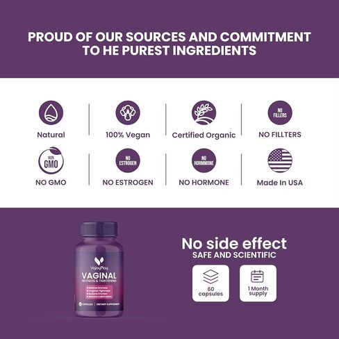 Feminine Wetness & Balance Support – Women Hydration & Wellness Capsules, 60 Count – Enhances Lubrication, Reduces Dryness & Friction – Natural Supplement for Women - Manjakani & Slippery Elm in Saudi Arabia