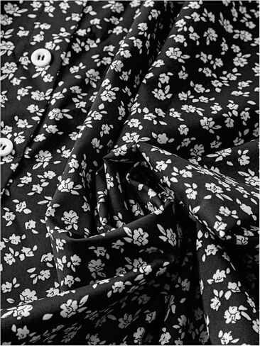 GORGLITTER Women's Plus Size Boho Floral Midi Skirt High Waisted Button A Line Flowy Maxi Skirts in Saudi Arabia