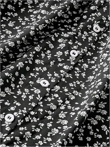 GORGLITTER Women's Plus Size Boho Floral Midi Skirt High Waisted Button A Line Flowy Maxi Skirts in Saudi Arabia