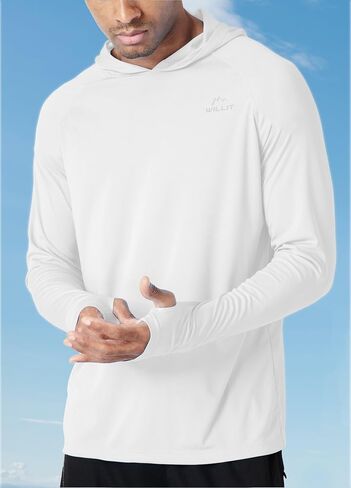 Men's Sun Shirts UPF 50+ Protection Hoodie Rash Guard Shirt SPF UV Shirt Long Sleeve Fishing Outdoor Lightweight in Saudi Arabia