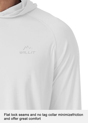 Men's Sun Shirts UPF 50+ Protection Hoodie Rash Guard Shirt SPF UV Shirt Long Sleeve Fishing Outdoor Lightweight in Saudi Arabia