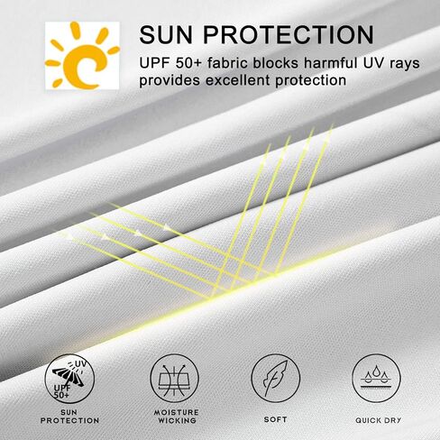 Men's Sun Shirts UPF 50+ Protection Hoodie Rash Guard Shirt SPF UV Shirt Long Sleeve Fishing Outdoor Lightweight in Saudi Arabia
