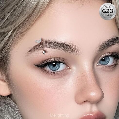 Melighting 16g Bat Rook Percing Jewelry ، G23 حلقة حاجب التيتانيوم الصلبة ، مجوهرات Labret Lip العمودية الداخلية ، الحديد الأسود المنحني ، قرط روك Daith للنساء in Saudi Arabia