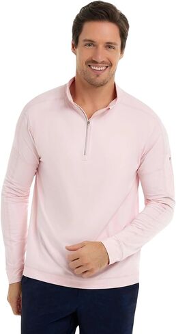 Men's UPF 50+ Sun Protection Mock Zip Active Top in Kuwait