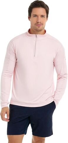 Men's UPF 50+ Sun Protection Mock Zip Active Top in Kuwait