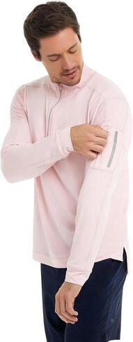 Men's UPF 50+ Sun Protection Mock Zip Active Top in Kuwait